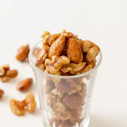 Honey Mother Manuka Honey Nuts Caramel Coated Almonds & Walnuts 100g - Image 2