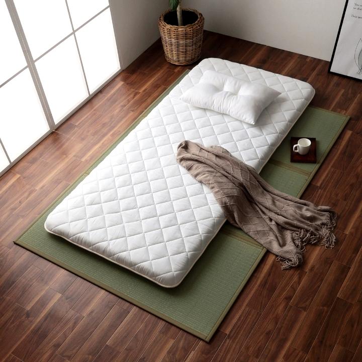 Ikehiko 3-Piece Japanese Tatami Mat Mattress Futon Base Double - Image 2