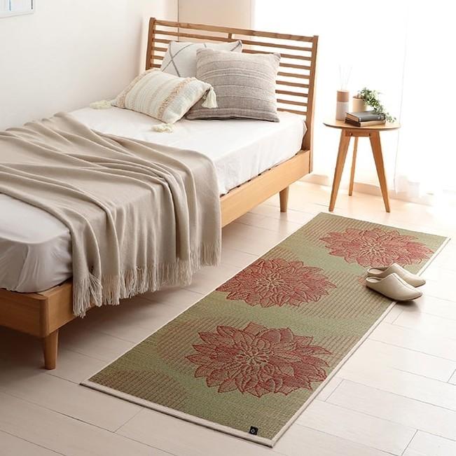 Ikehiko Igusa Tatami Yoga Mat Lotus Flower Pattern 185cm - Image 3