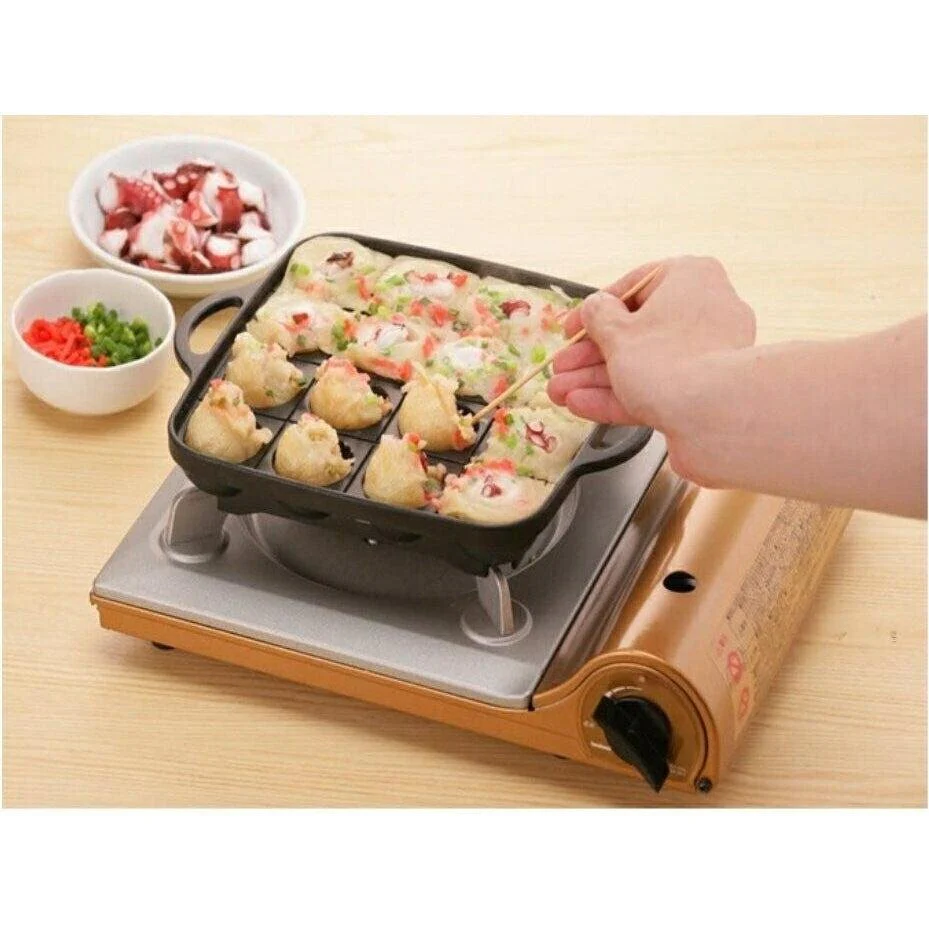 Cast Iron 16-Ball Takoyaki Pan (IH Compatible) - Image 2
