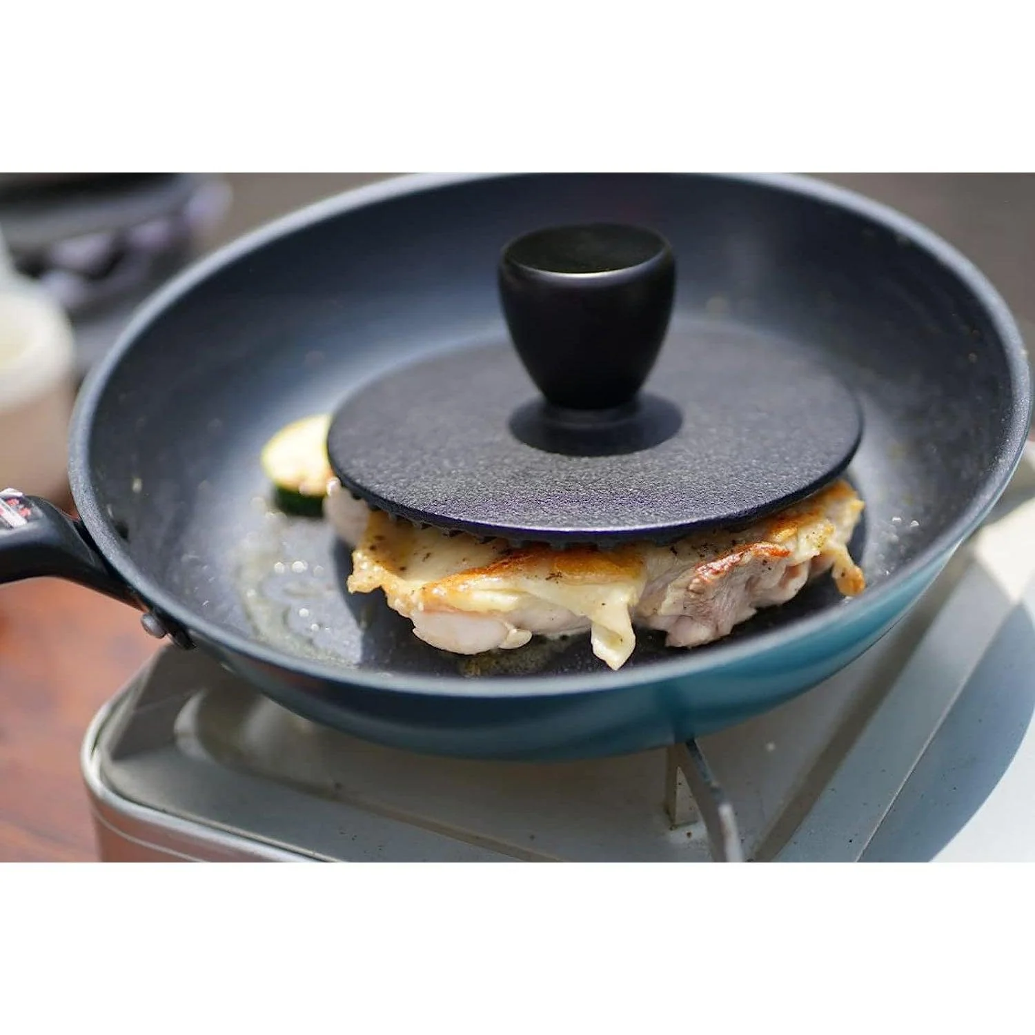 Ikenaga Cast Iron Grill Press Heavy Duty Meat and Sandwich Press - Image 3