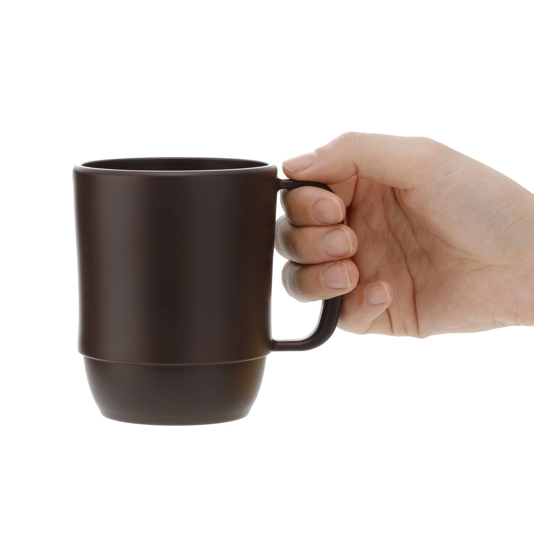 Inomata Microwavable Plastic Coffee Mug Brown - Image 2