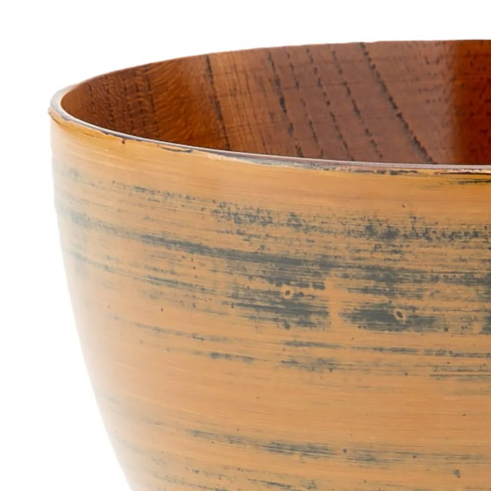Isuke Japanese Lacquered Wooden Soup Bowl Yellowish - Image 3