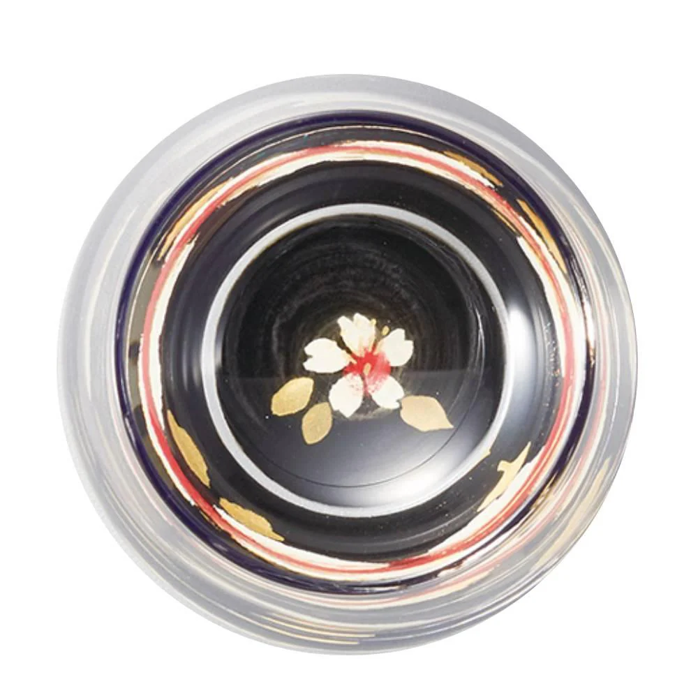 Isuke Shot Glass Sake Cup Lacquered Sakura Cherry Blossom Design - Image 6