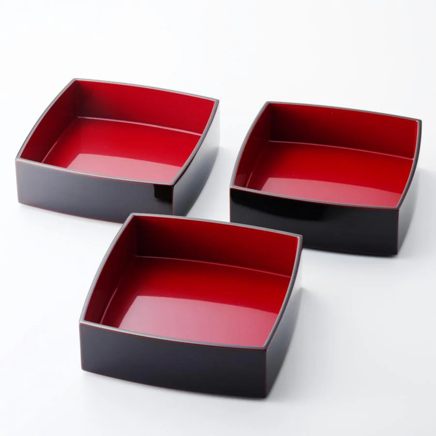 Isuke Three Tier Bento Box Traditional Lacquerware Lunch Box 18cm - Image 3