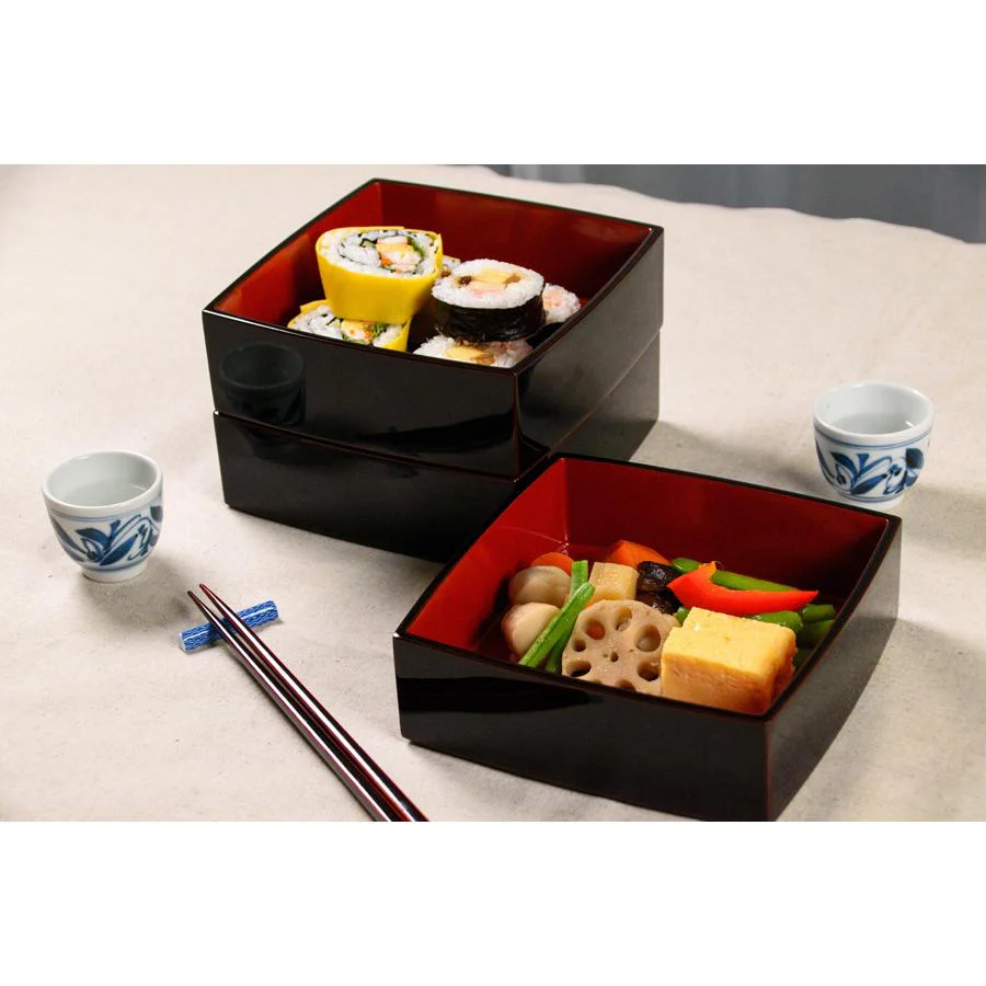 Isuke Three Tier Bento Box Traditional Lacquerware Lunch Box 18cm - Image 5
