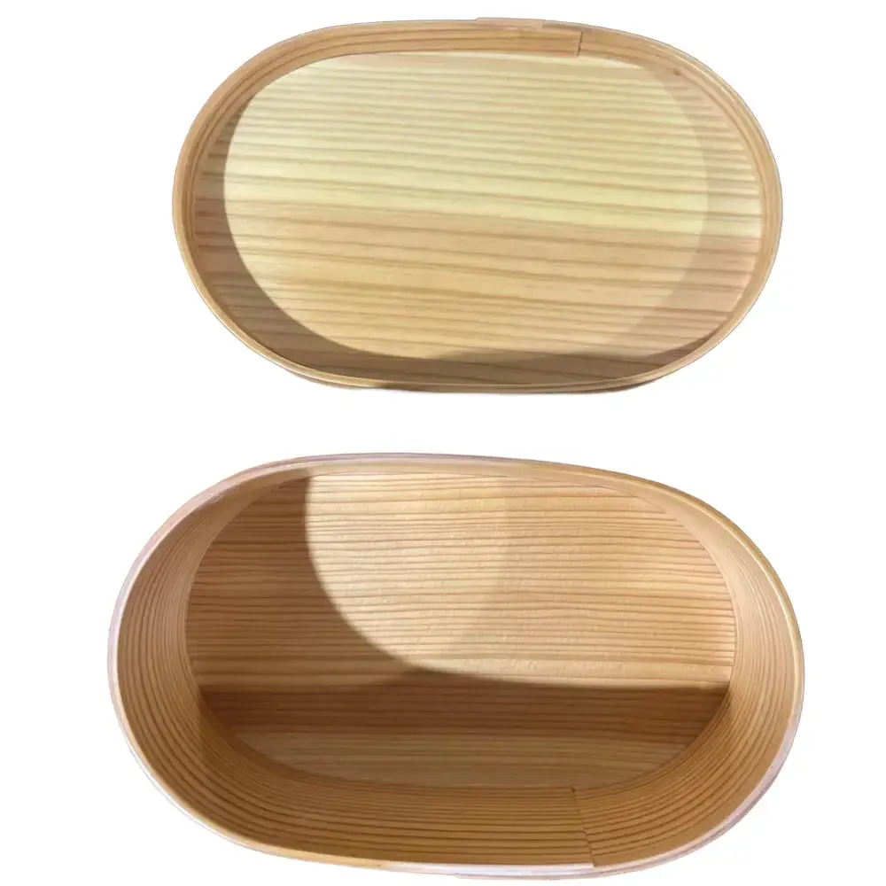 Isuke Wood Bento Box Japanese Lunchbox Asanoha Leaf Pattern - Image 3
