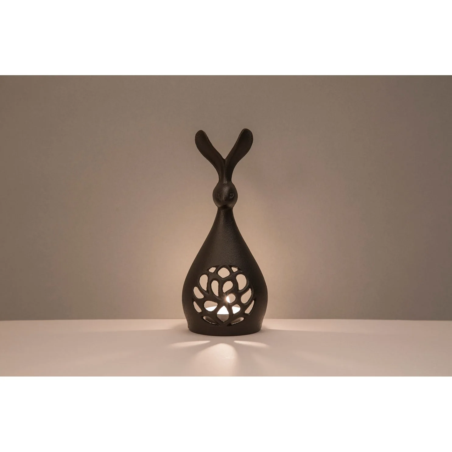Iwachu Japanese Cast Iron Tealight Candle Holder Rabbit Design - Image 2