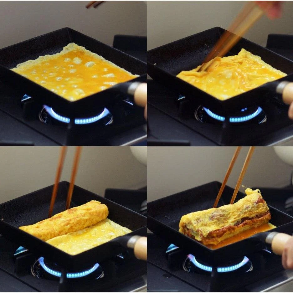 Iwachu Nambu Japanese Cast Iron Tamagoyaki Pan 24017 - Image 5