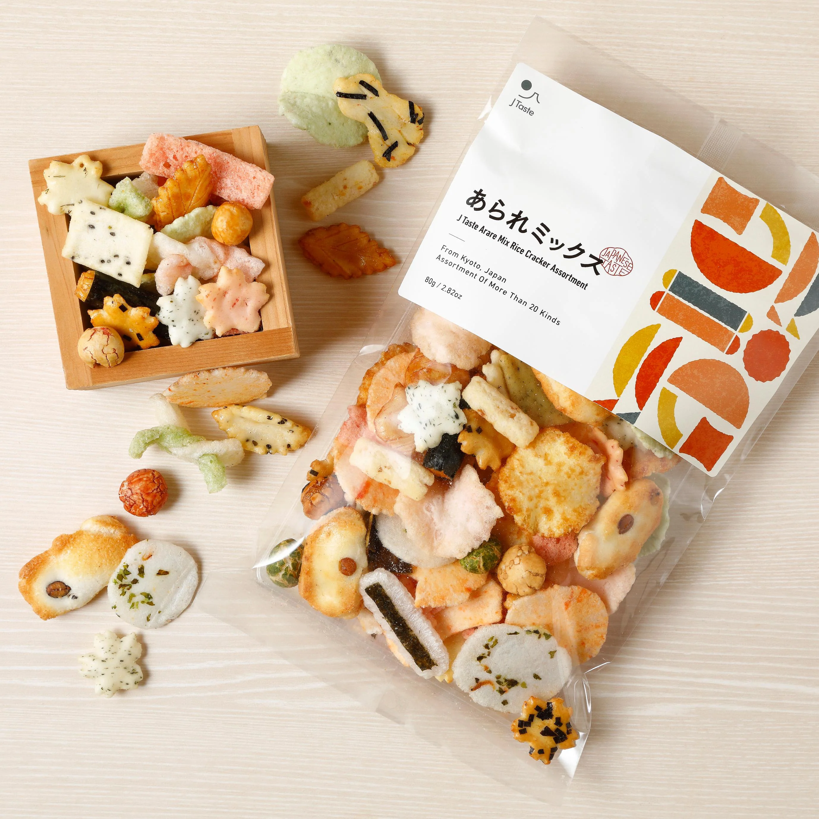 J Taste Arare Mix Rice Cracker 20+ Kinds Assortment 80g (Pack of 3) - Image 3