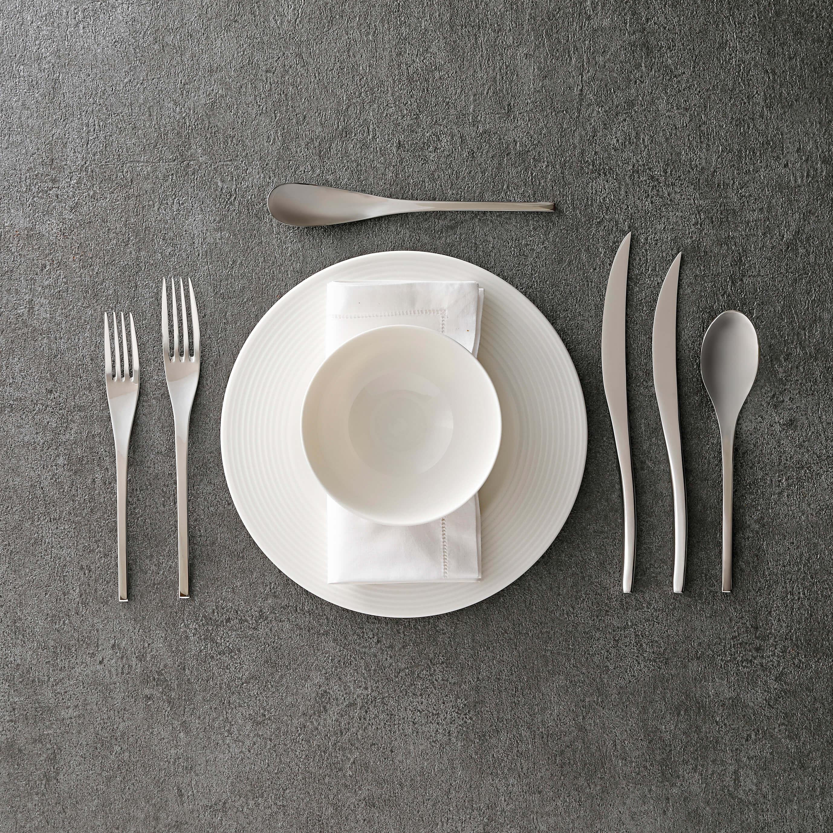 J Taste Sleek Stainless Steel Cutlery Set (6 Types) 24 Pieces - Image 3