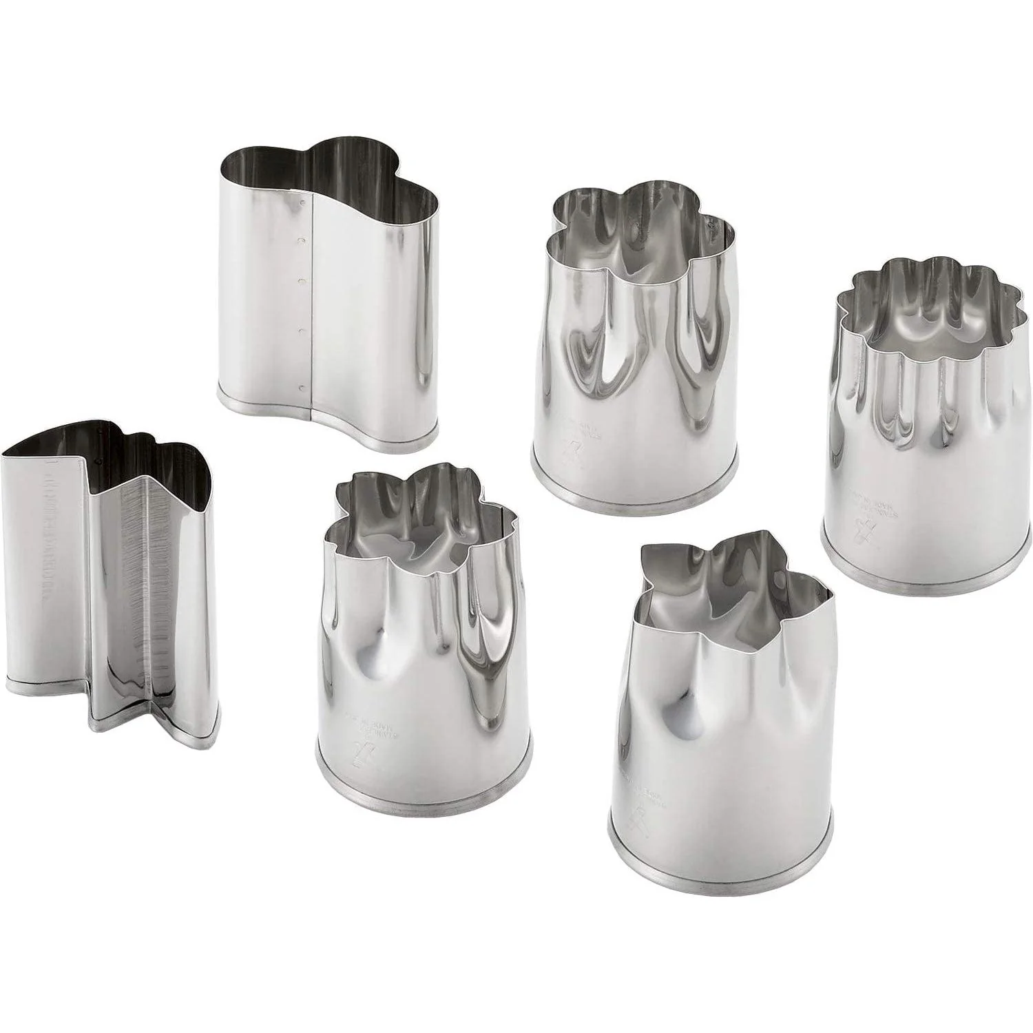 Japanese Decorative Steel Vegetable Cutters With Case (Set of 6) - Image 3