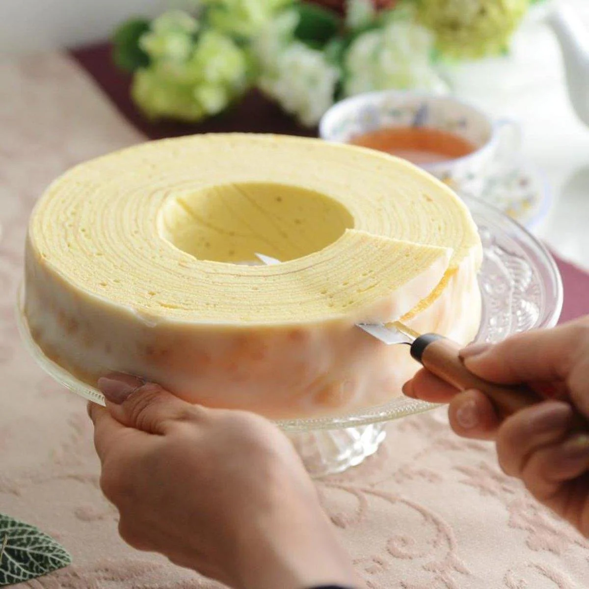 Juchheim Baumkuchen Ring Japanese Sponge Cake 1 Piece - Image 2