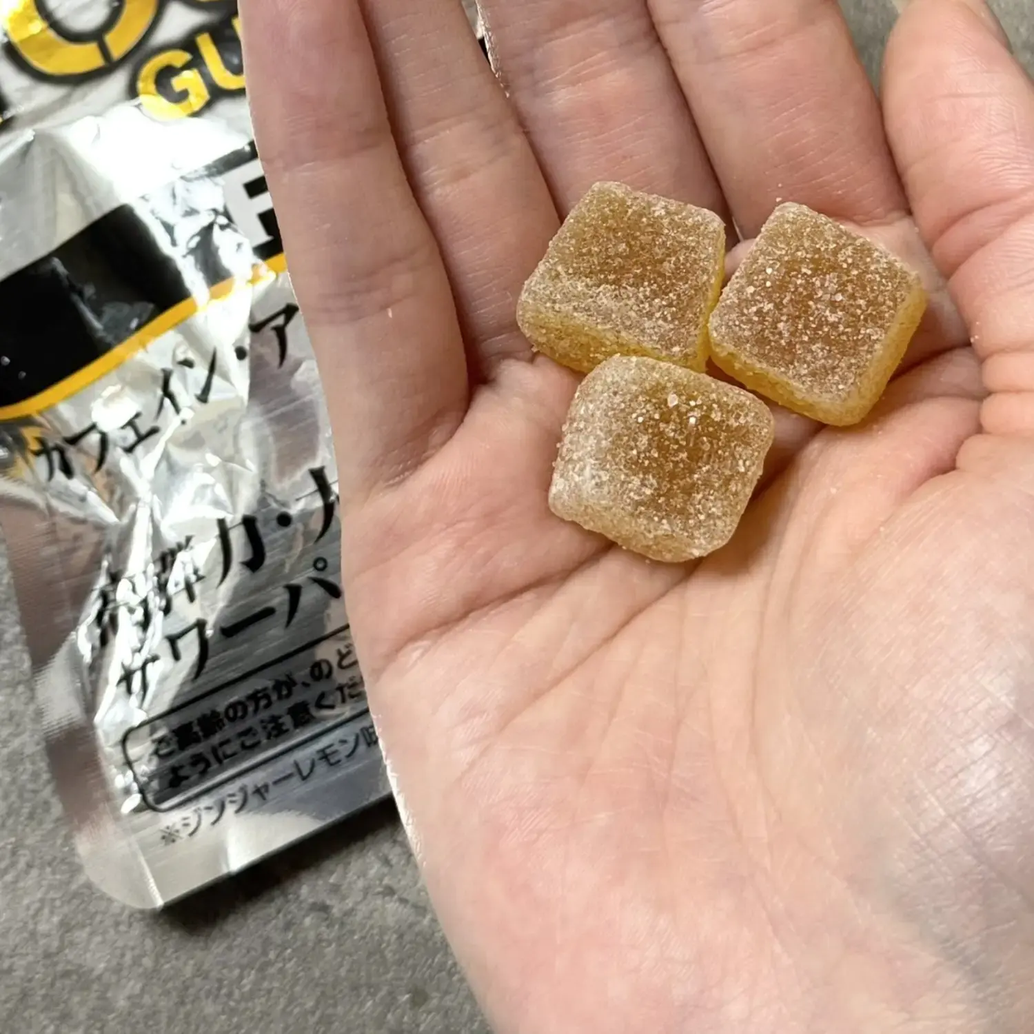 Kabaya Tough Gummy PRO Caffeine Ginger Lemon Flavor 100g (Pack of 6) - Image 2