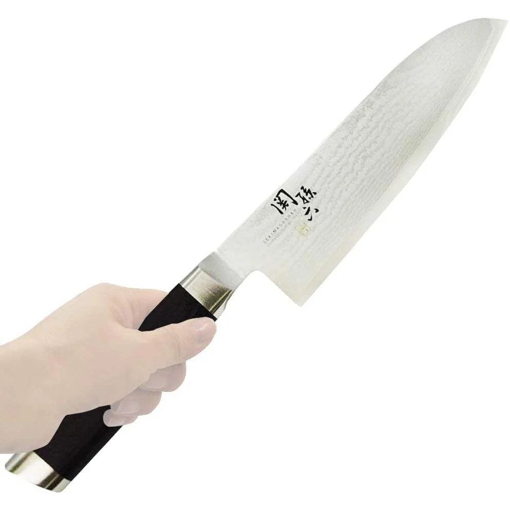 KAI Seki Magoroku Damascus Santoku Knife 165mm AE5200 - Image 2