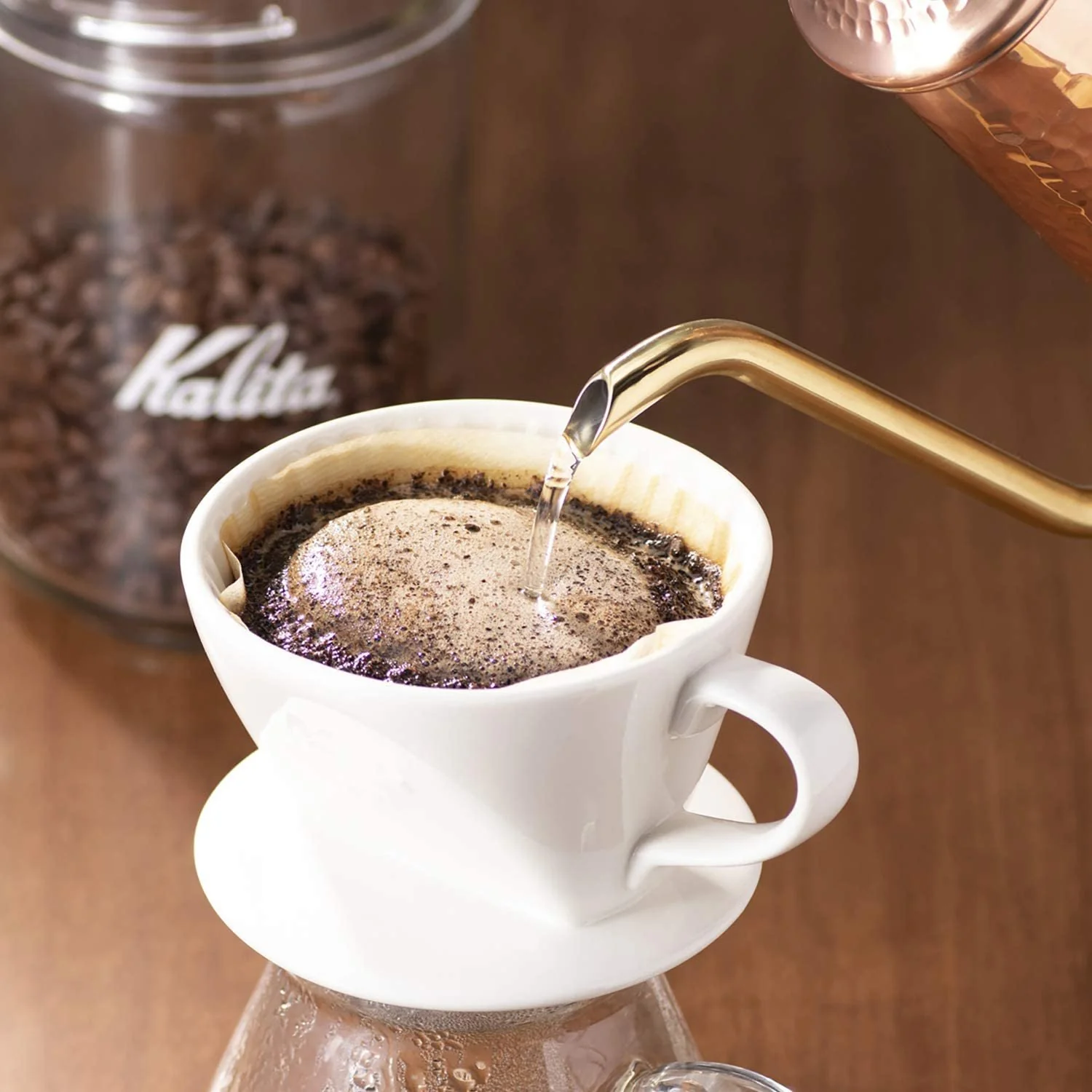 Kalita Copper Gooseneck Kettle Slim Hand Drip Coffee Pot 700ml - Image 3