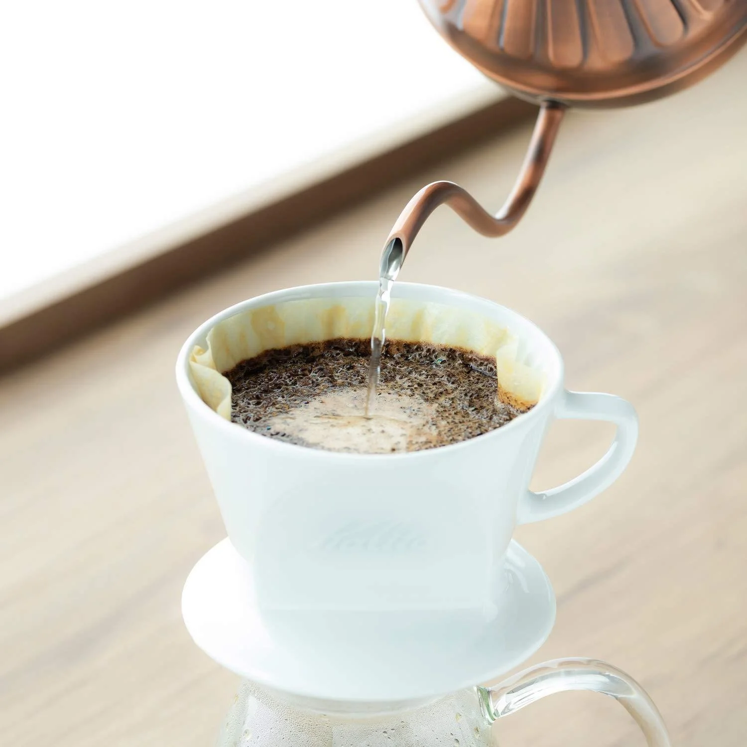 Kalita Copper Pot Pour Over Coffee Kettle 900ml - Image 3
