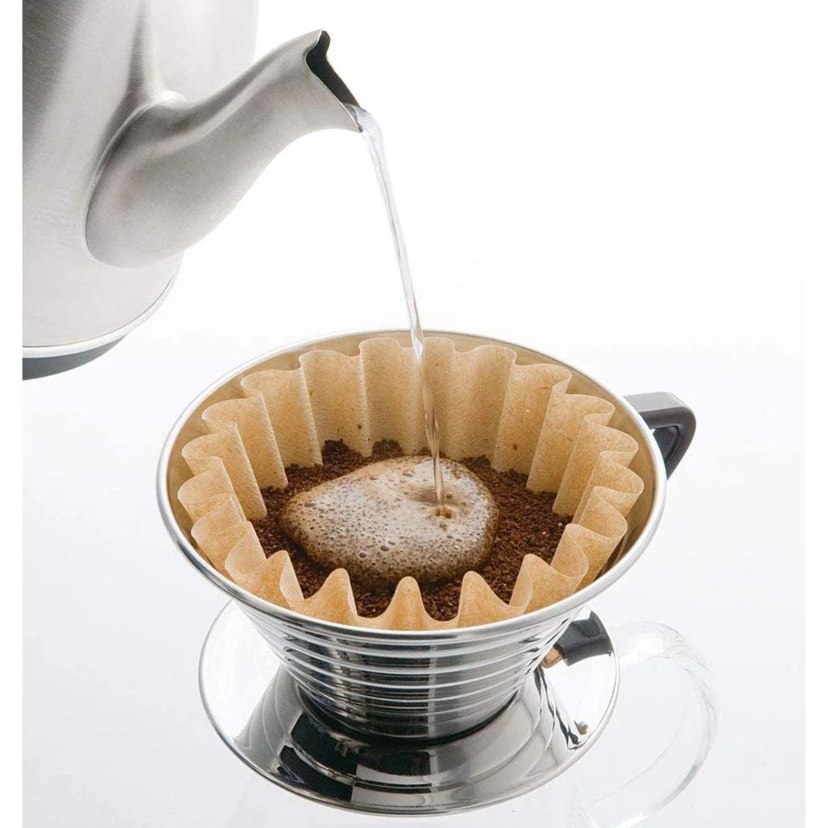 Kalita Wave 185 Coffee Dripper Stainless Steel 185S - Image 4