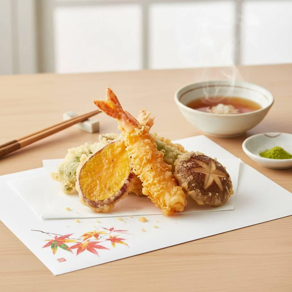 Kamiiso Fall Leaves Tempura Paper Japanese Greaseproof Paper 100 Sheets - Image 2