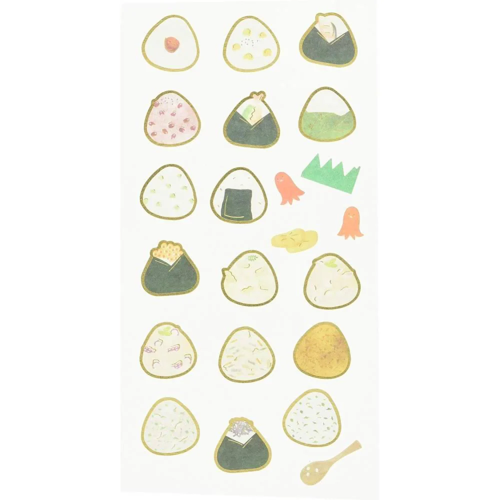 Kamiiso Japanese Food Scrapbook Stickers Onigiri Theme - Image 3