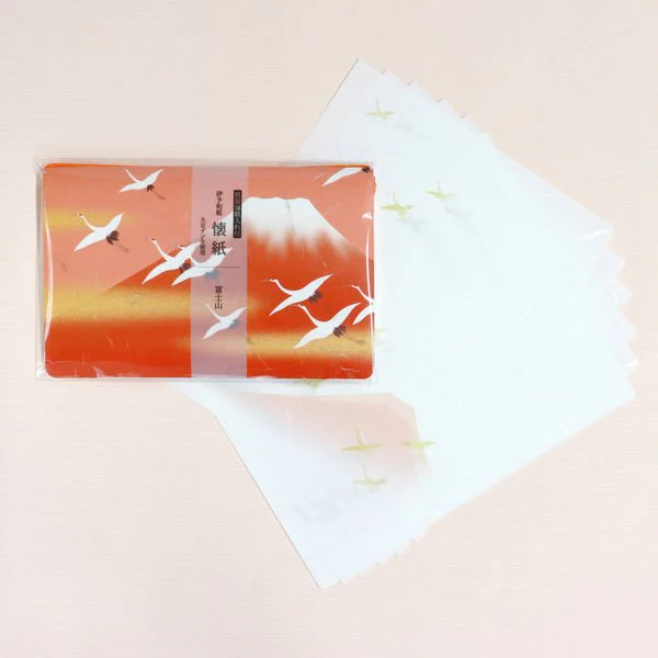 Kamiiso Kimono Beautiful Mount Fuji Kaishi Iyo Washi Paper & Case Set - Image 3