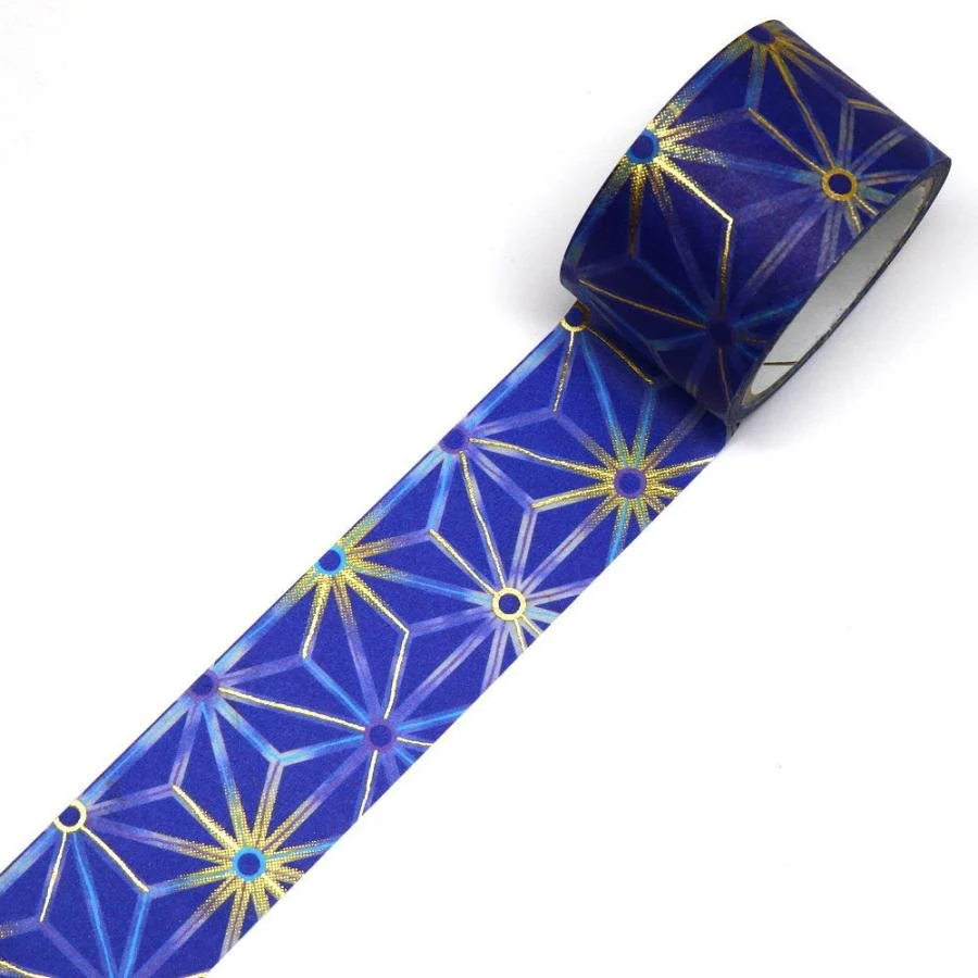 Kamiiso Kimono Washi Tape Hemp Leaf Pattern Masking Tape - Image 4