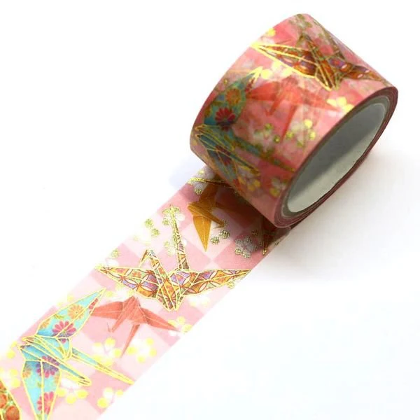 Kamiiso Kimono Washi Tape Origami Crane Pattern Masking Tape - Image 4