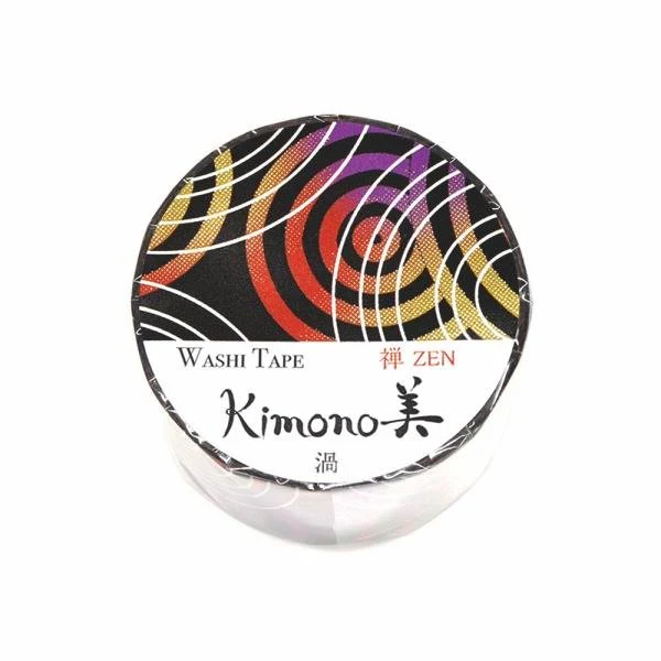 Kamiiso Kimono Washi Tape Zen Vortex Pattern Masking Tape - Image 3