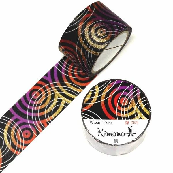 Kamiiso Kimono Washi Tape Zen Vortex Pattern Masking Tape - Image 6