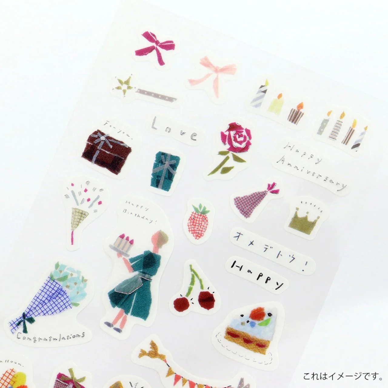 Kamiiso Scrapbook Stickers Birthday & Anniversary Washi Stickers - Image 2