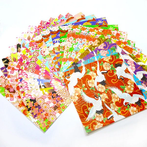 Kamiiso Washi Kyoto Kimono Pattern Chiyogami Origami Paper 24 Sheets - Image 2