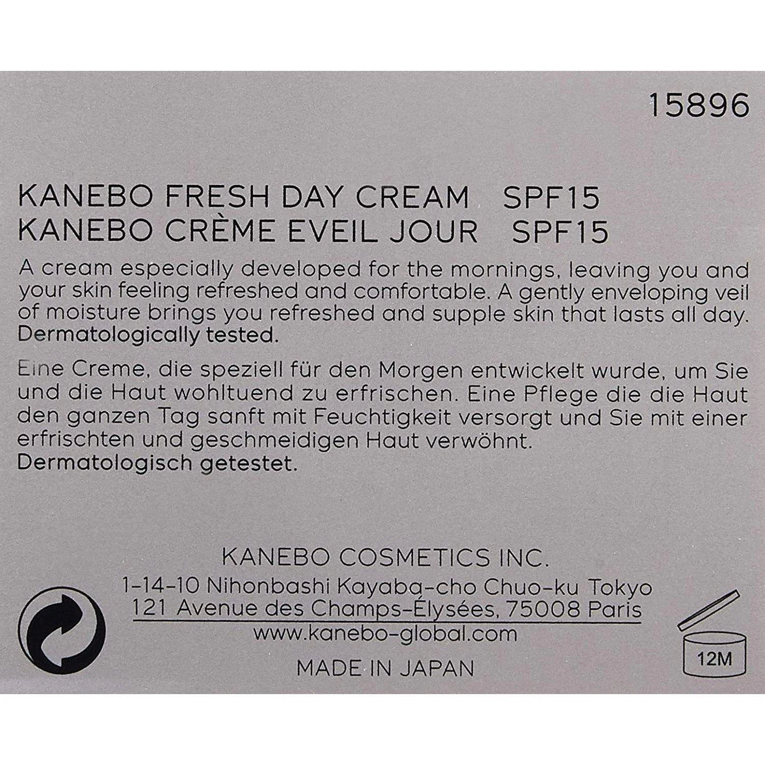 Kanebo Fresh Day Cream Moisturizer & Makeup Base SPF15 40ml - Image 4