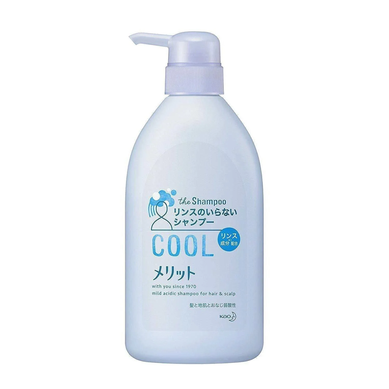 Merit 2-in-1 No-Rinse Shampoo Cool Type for Dandruff 480ml Pump Bottle
