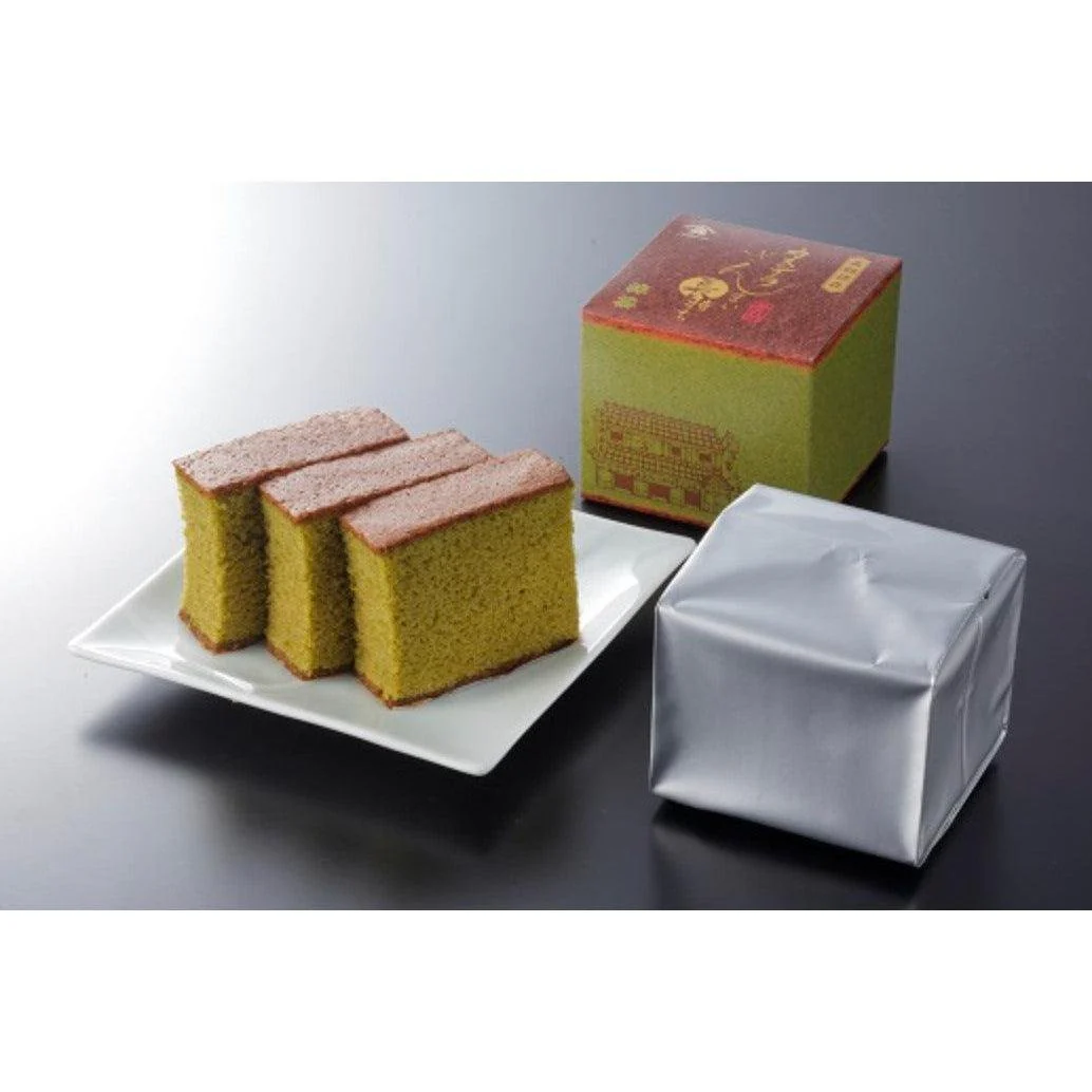 Kashuen Moricho Long Shelf Life Matcha Green Tea Castella Cake 3 Pieces - Image 2
