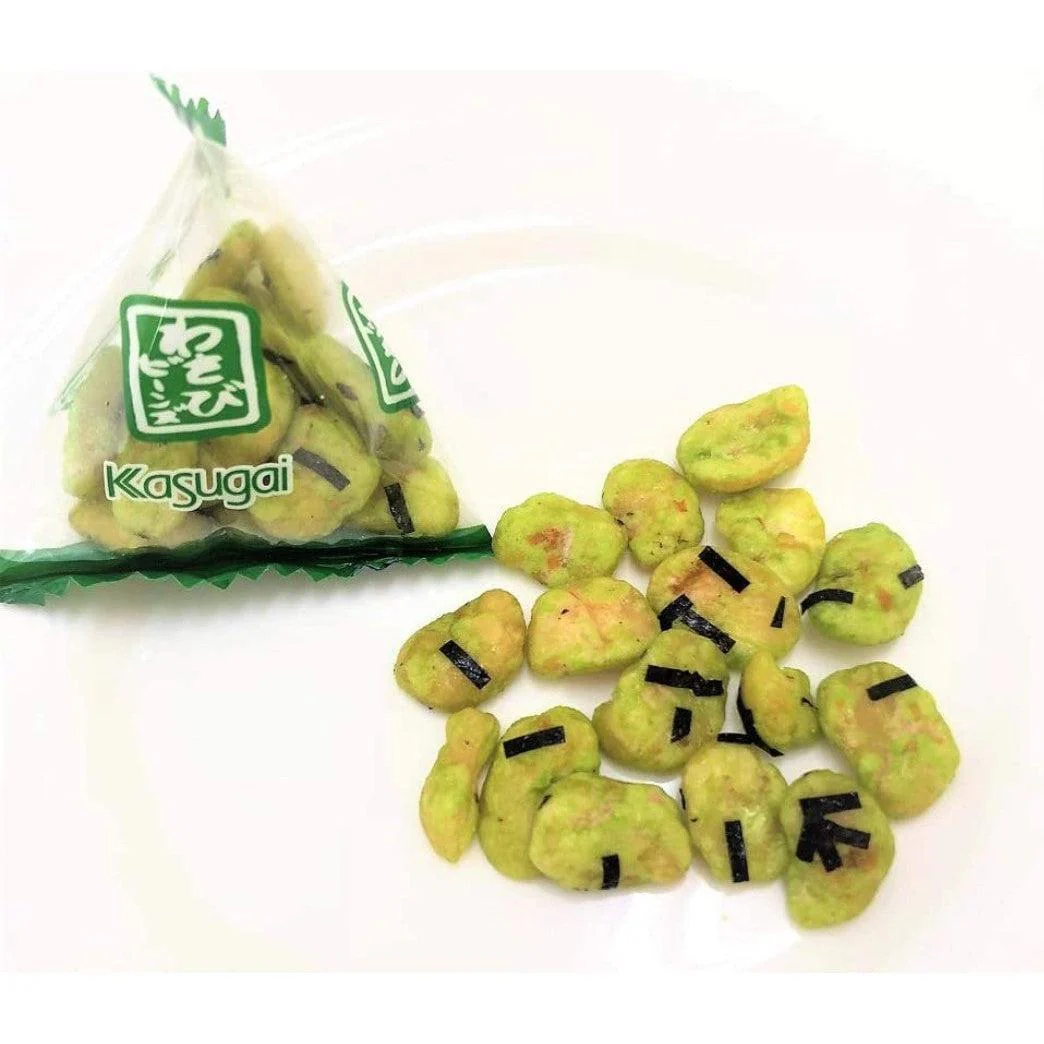 Kasugai Roasted Green Peas and Broad Beans Wasabi Flavor (Pack of 6) - Image 2