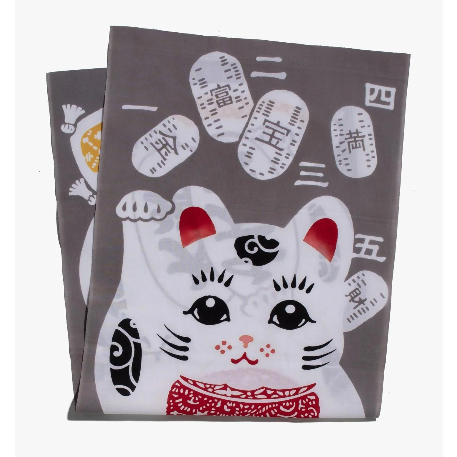 Kenema Tenugui Maneki Neko Lucky Cat Traditional Hand Dyed Cloth - Image 4