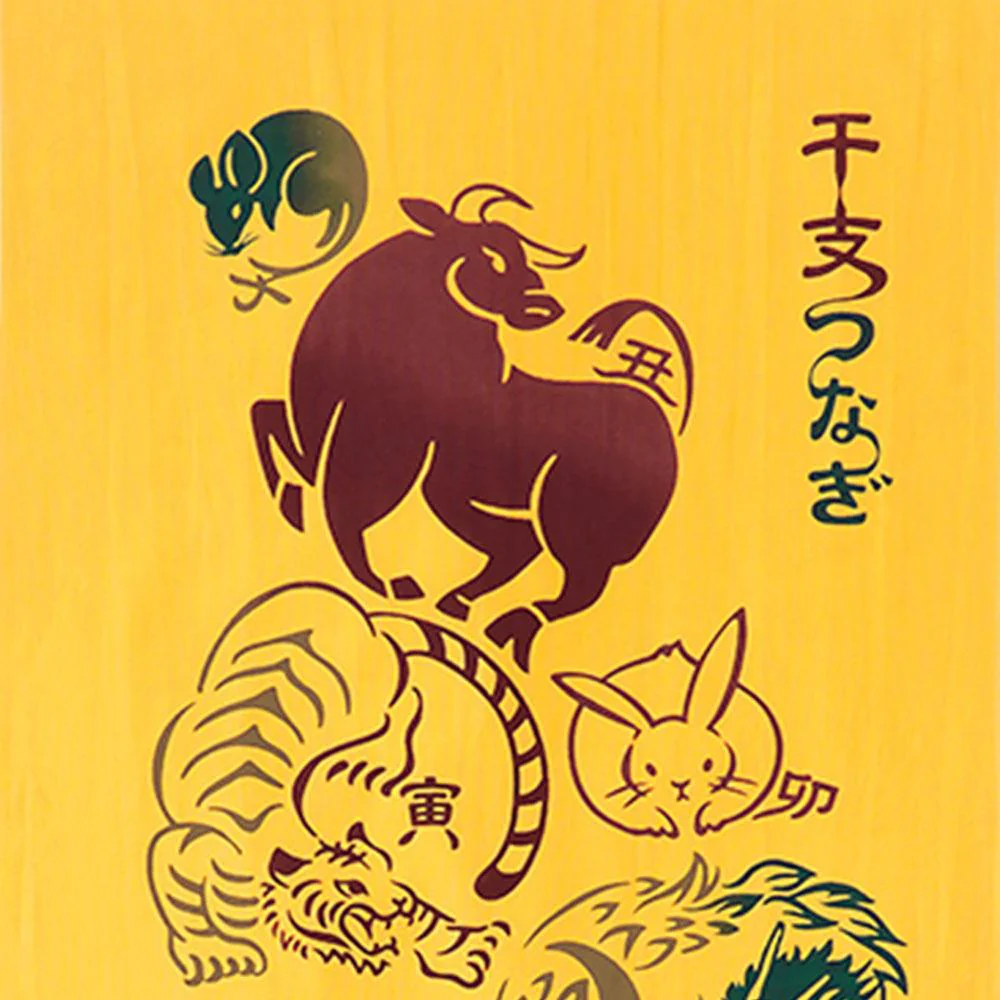 Kenema Tenugui Zodiac Animals Japanese Traditional Hand Dyed Cloth - Image 2