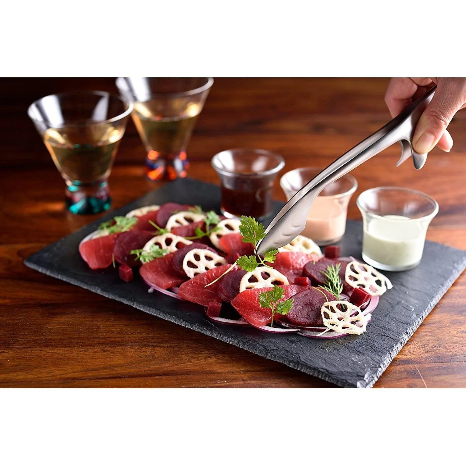 Kevnhaun Global Tongs Stainless Steel Kitchen Tongs 270mm - Image 4