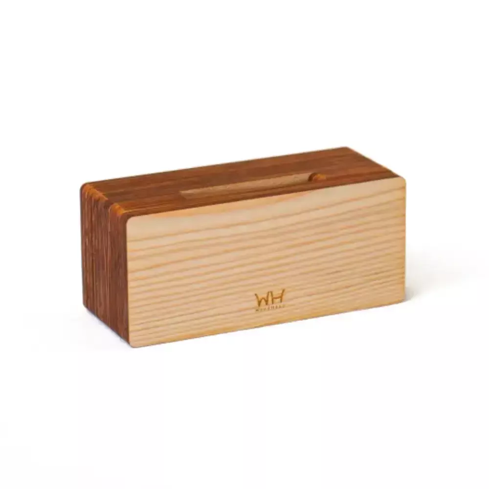 Kinote Canyon Powerless Sugi Cedar Wood Speaker & Smartphone Stand - Image 3