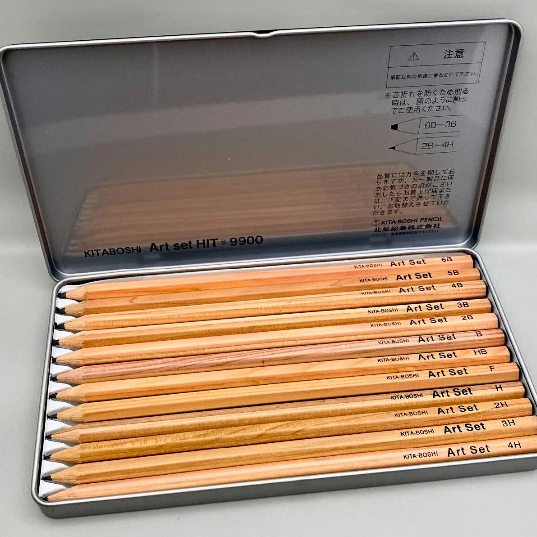 Kitaboshi 4H-6B Art Set Pencils For Drawing 12 Pieces - Image 5