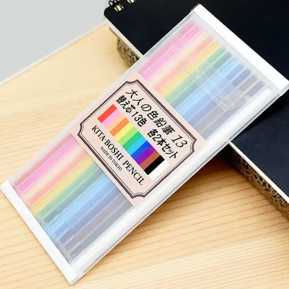 Kitaboshi Premium Mechanical Colored Pencil Lead Refills 13-Color Set - Image 3