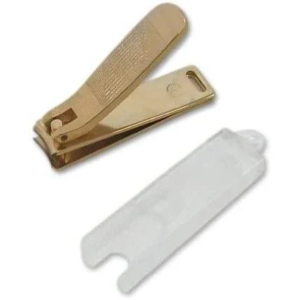 Kiya Nail Clipper Gold-Plated Steel With File & Catcher Small - Image 5
