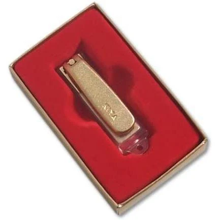 Kiya Nail Clipper Gold-Plated Steel With File & Catcher Small - Image 6
