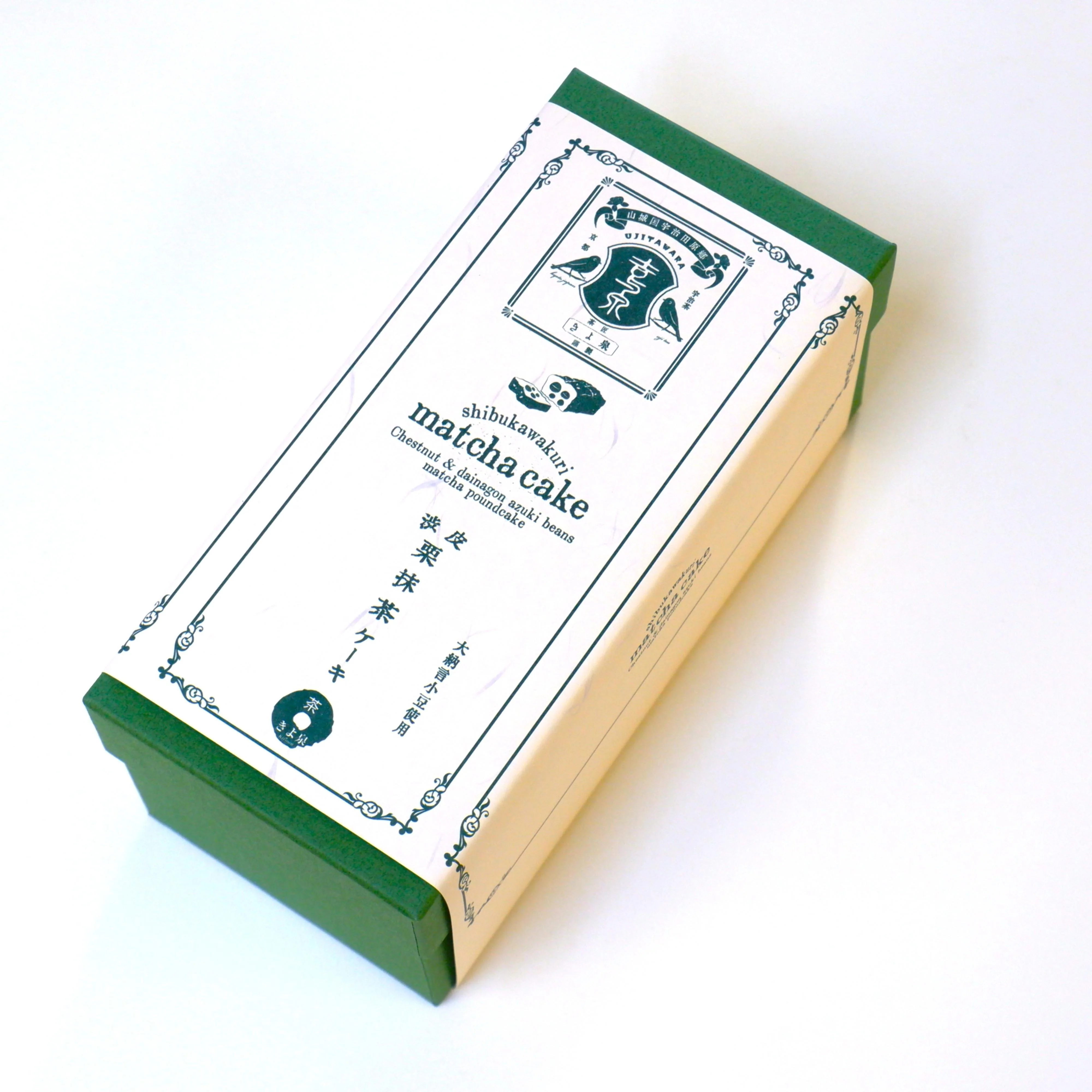 Kiyosen Handmade Uji Matcha Pound Cake With Azuki & Whole Chestnuts 450g - Image 4