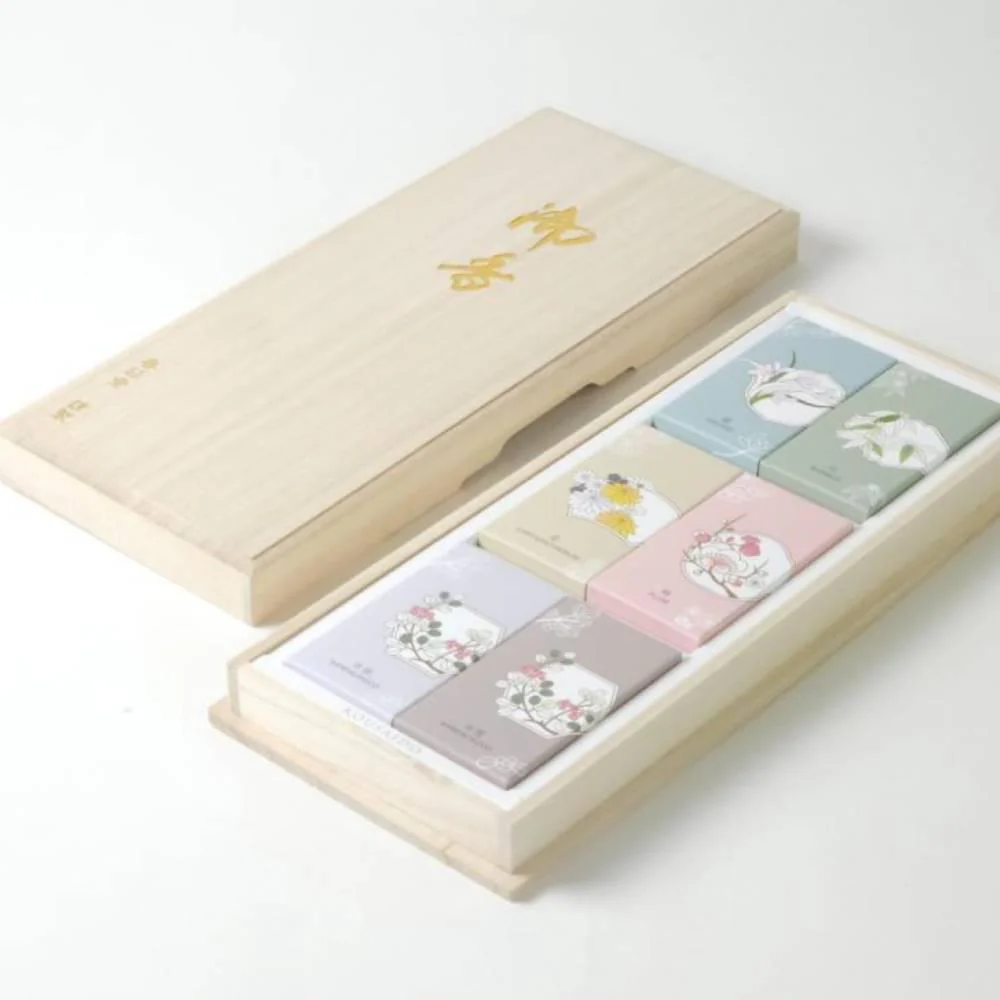 Kousaido 5 Flowers Scent Short Incense Sticks 6-Pack Box - Image 2