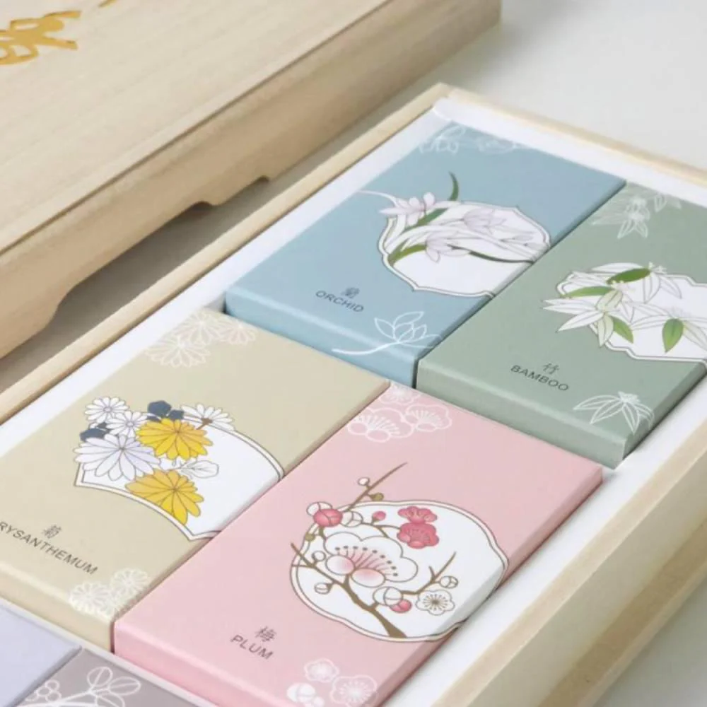 Kousaido 5 Flowers Scent Short Incense Sticks 6-Pack Box - Image 3