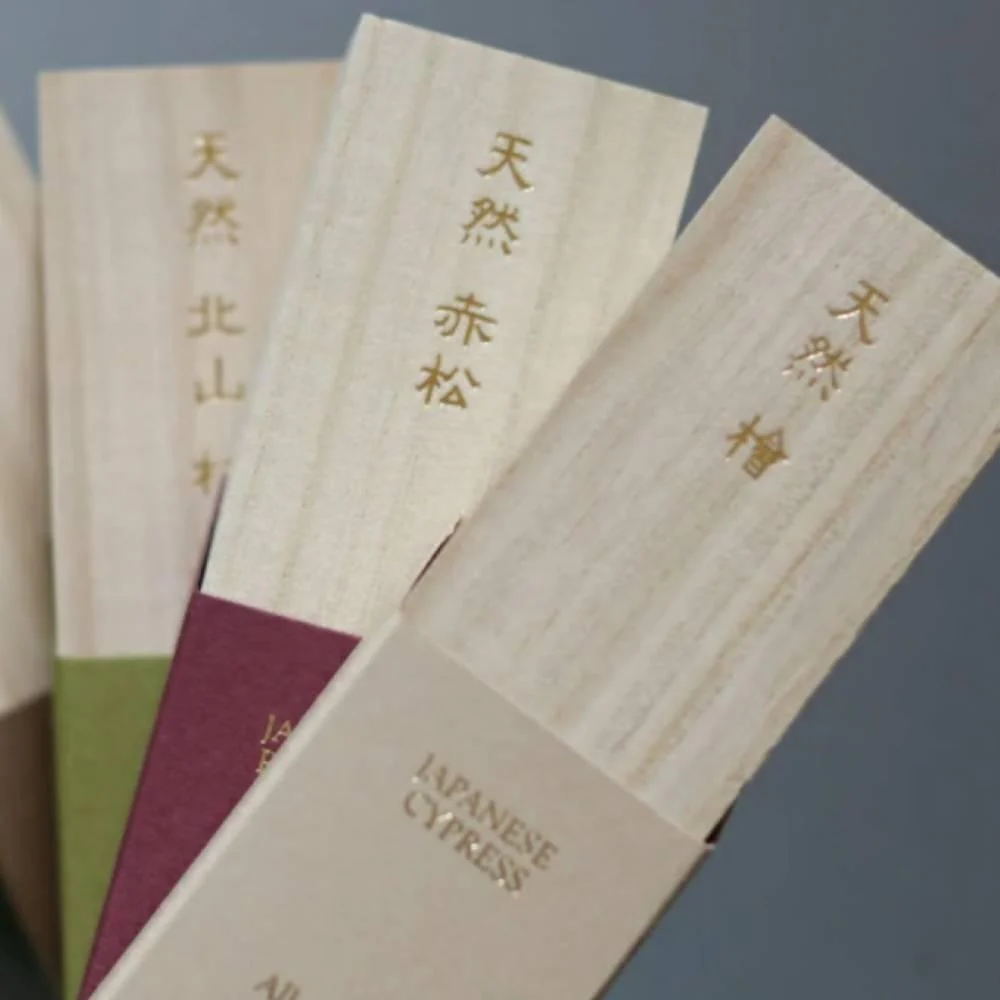 Kousaido All Natural Hinoki Cypress Incense in Wooden Box 20 Sticks - Image 3