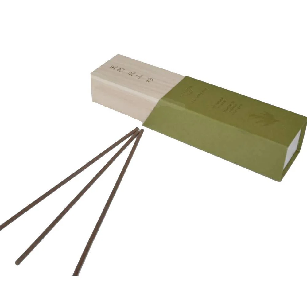 Kousaido All Natural Kitayama Sugi Cedar Incense in Wooden Box 20 Sticks - Image 2