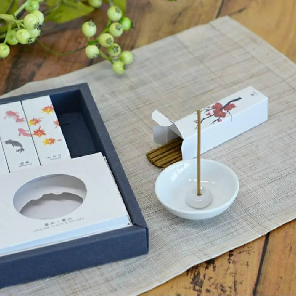 Kousaido Hanga Incense Assortment 10 Seasonal Scents + Holder Gift Set - Image 3