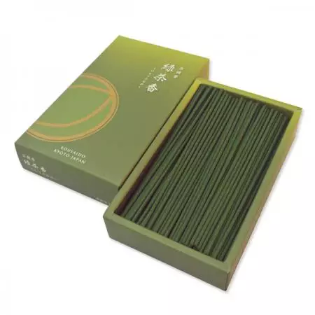 Kousaido Kyoto Low Smoke Matcha Green Tea Incense Sticks 70g - Image 4